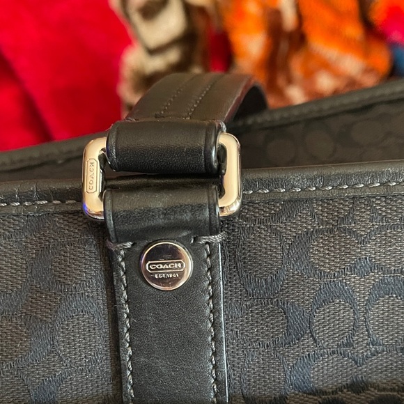 Coach Vintage Black Coach Diaper Bag or Large Work Bag Gorgeous Condition - Picture 10 of 11